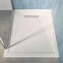 1000x800mm Rectangular 25mm Slimline White Stone Resin Shower Tray – Cascade