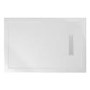 1000x800mm Rectangular 25mm Slimline White Stone Resin Shower Tray – Cascade