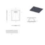 1000x800mm Rectangular 25mm Slimline White Stone Resin Shower Tray – Cascade