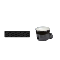 Matt Black 90mm Linear Waste Pack with Grill - Cascade