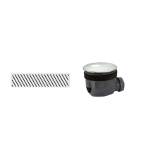 Matt White 90mm Linear Waste Pack with Grill - Cascade
