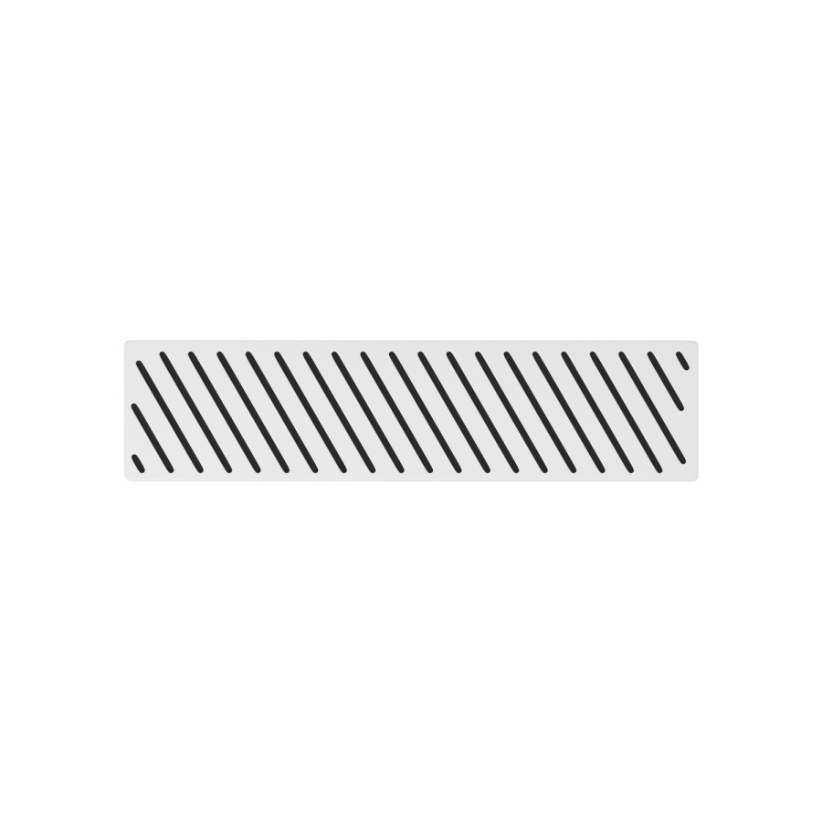 Matt White 90mm Linear Waste Pack with Grill - Cascade