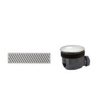 Stainless Polished Chrome Grill LInear 90mm Waste Pack - Cascade