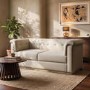 Cream Chenille 3 Seater Sofa - Caleb