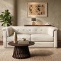 Cream Chenille 3 Seater Sofa - Caleb