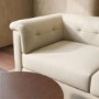 Cream Chenille 3 Seater Sofa - Caleb