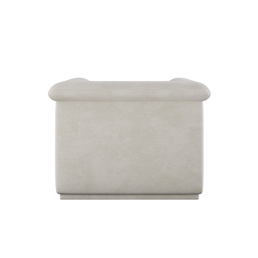 Cream Chenille Armchair - Caleb 