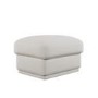 Cream Chenille Ottoman Storage Footstool - Caleb