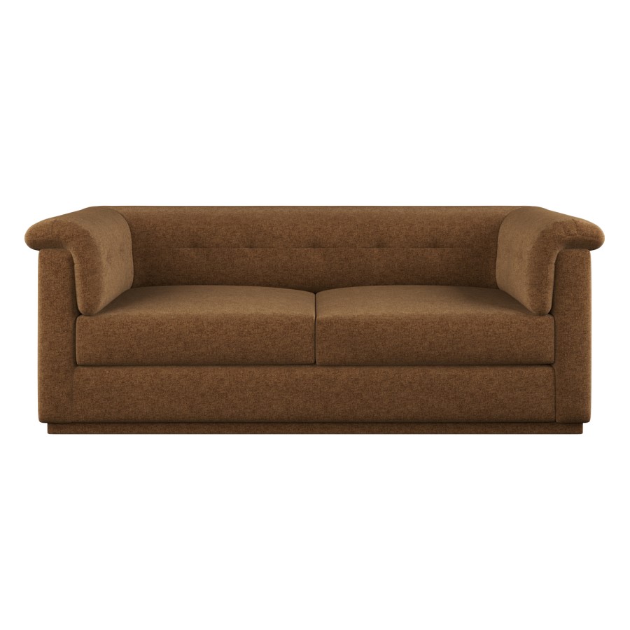 Brown Chenille 3 Seater Sofa - Caleb 