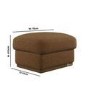 Brown Chenille Ottoman Storage Footstool - Caleb 