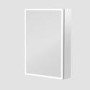 Single Door Chrome Bathroom Mirror Cabinet with Lights & Shaver Socket 500 x 700mm - Celeste