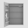 Single Door Chrome Bathroom Mirror Cabinet with Lights & Shaver Socket 500 x 700mm - Celeste