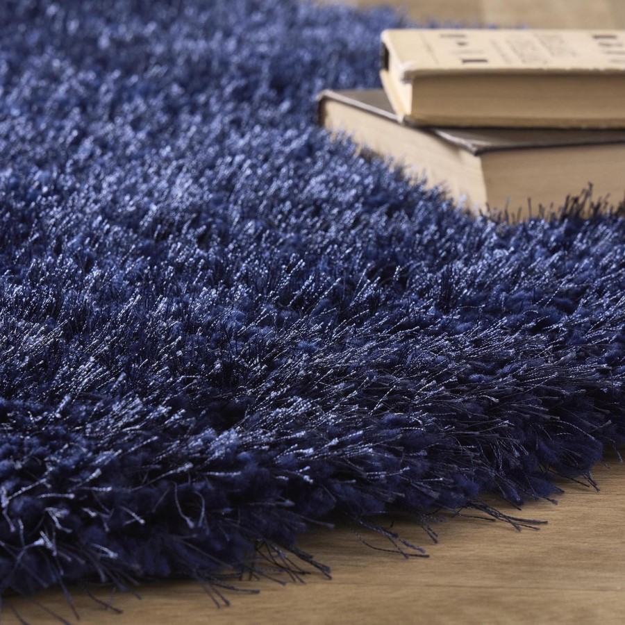 Shaggy Indigo Runner Rug - 200 x 67 cm - Chicago - Origins