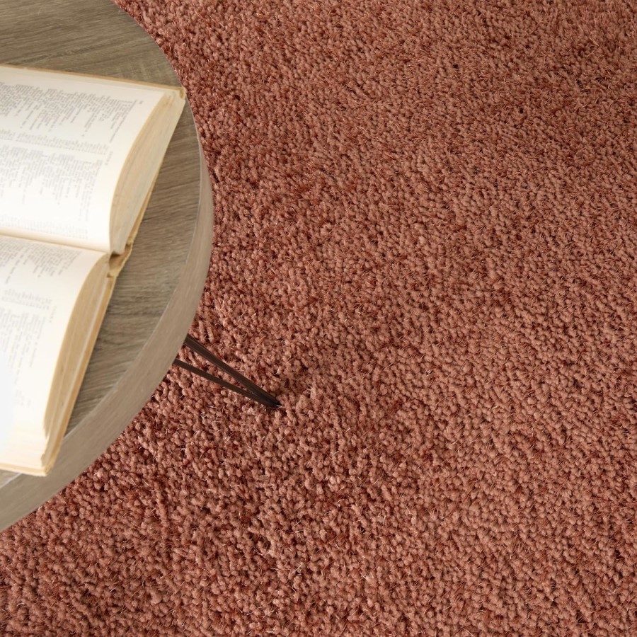 Round Shaggy Orange Rug - 133 x 133 cm - Chicago - Origins