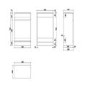 500mm Black Back to Wall Toilet Unit Only - Classic