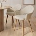 Set of 2 Beige Upholstered Dining Chairs with Oak Legs - Colbie