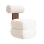 Cream Boucle Roll Back Dressing Table Chair - Cleo