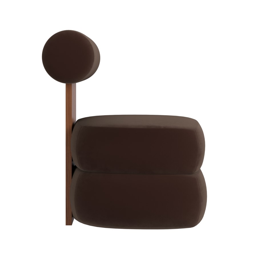 Brown Roll Back Dressing Table Chair - Cleo