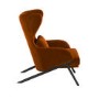 Burnt Orange Velvet Wingback Accent Chair - Clarence