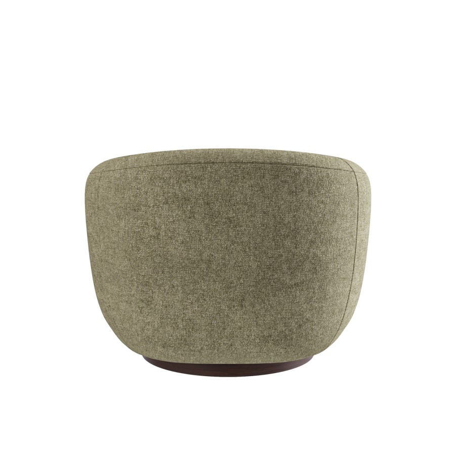 Sage Green Chenille Round Swivel Tub Chair - Celine