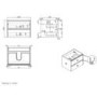 700mm Beige Wall Hung Vanity Unit with Basin - Como