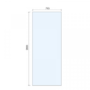 800mm Wet Room Shower Screen Bronze Frameless with Wall Support Bar - Live Your Colour