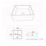Matt Black Square Countertop Basin 350mm - Corey