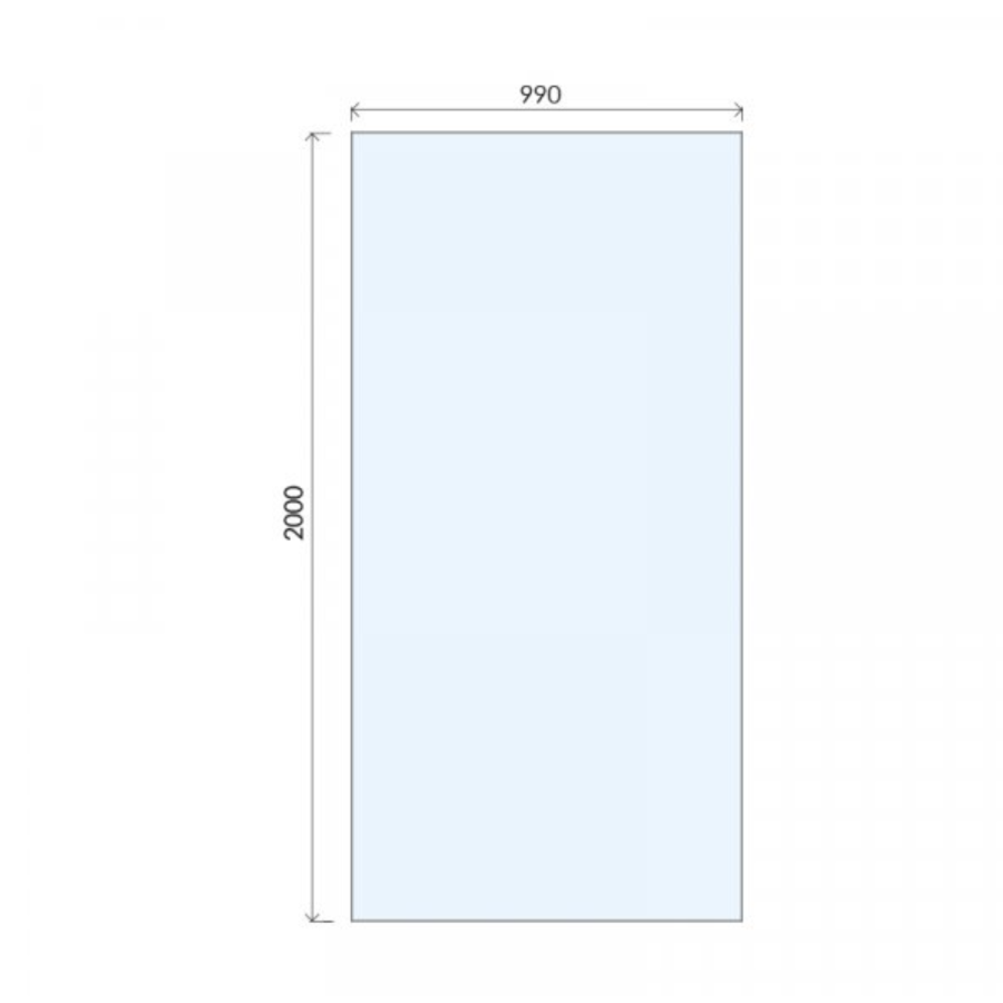 1000mm Brushed Nickel Shower Screen for Wet Room & Walk In Shower – Corvus