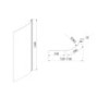Chrome Hinged Shower Bath Screen 1450 x 730mm - For Cove & Lisbon Shower Baths