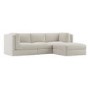 Cream Chenille 4 Seater Modular Chaise L-Shape Corner Sofa - Cameron