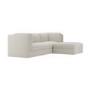 Cream Chenille 4 Seater Modular Chaise L-Shape Corner Sofa - Cameron