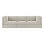 Cream Chenille 4 Seater Modular Sofa - Cameron