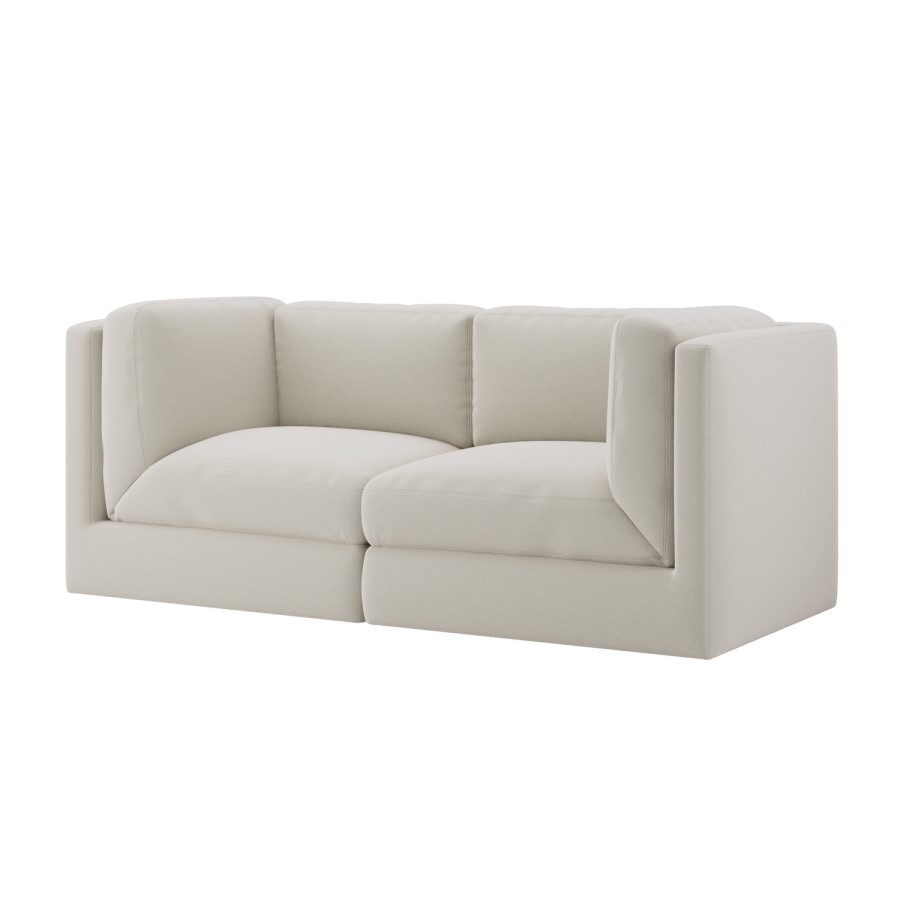 Cream Chenille 3 Seater Modular Sofa - Cameron