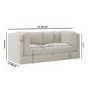 Cream Chenille 3 Seater Modular Sofa - Cameron