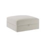 Cream Chenille Ottoman Storage Footstool - Cameron