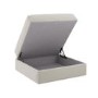 Cream Chenille Ottoman Storage Footstool - Cameron