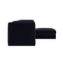 Navy Blue Chenille 4 Seater Modular Chaise L-Shape Corner Sofa - Cameron