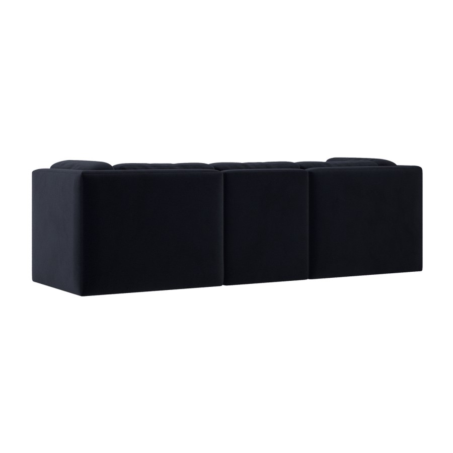Navy Blue Chenille 4 Seater Modular Sofa - Cameron