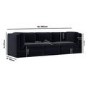 Navy Blue Chenille 4 Seater Modular Sofa - Cameron
