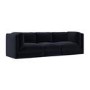 Navy Blue Chenille 4 Seater Modular Sofa - Cameron