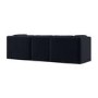 Navy Blue Chenille 4 Seater Modular Sofa - Cameron