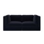 Navy Blue Chenille 3 Seater Modular Sofa - Cameron