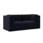 Navy Blue Chenille 3 Seater Modular Sofa - Cameron