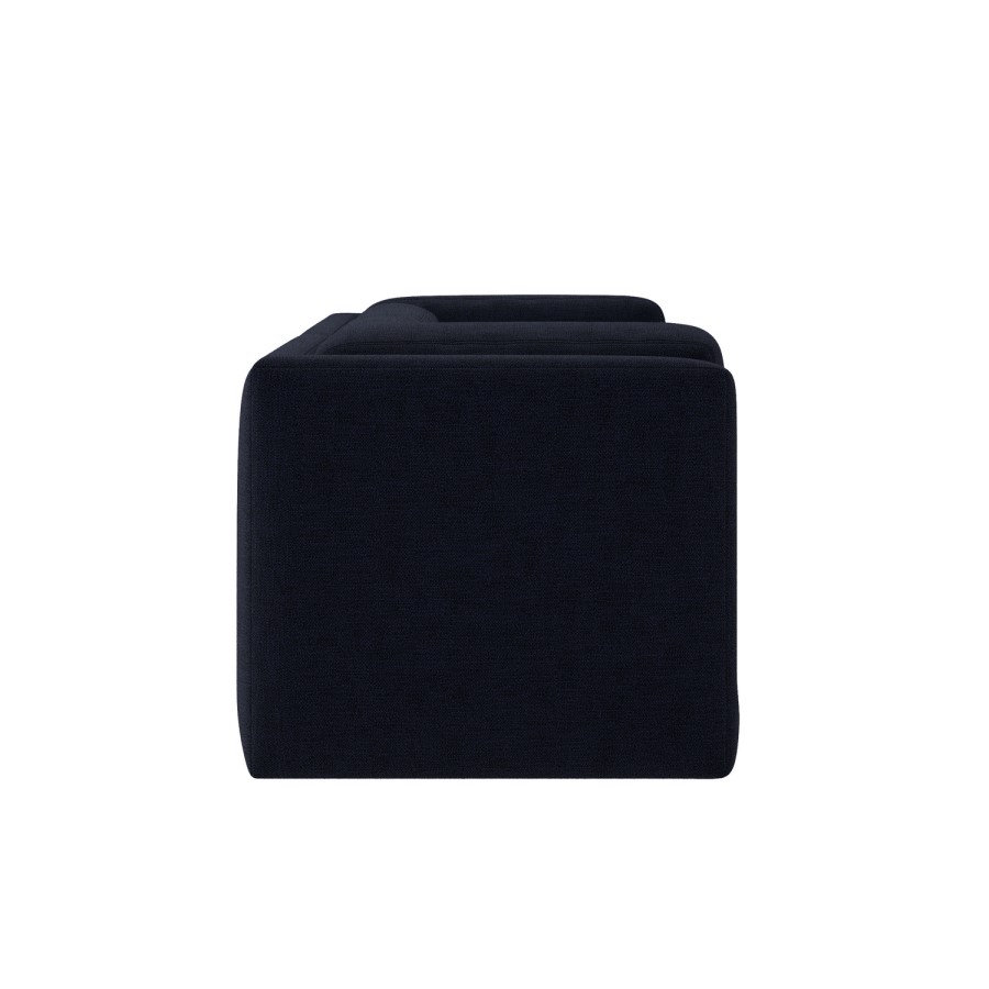 Navy Blue Chenille 3 Seater Modular Sofa - Cameron