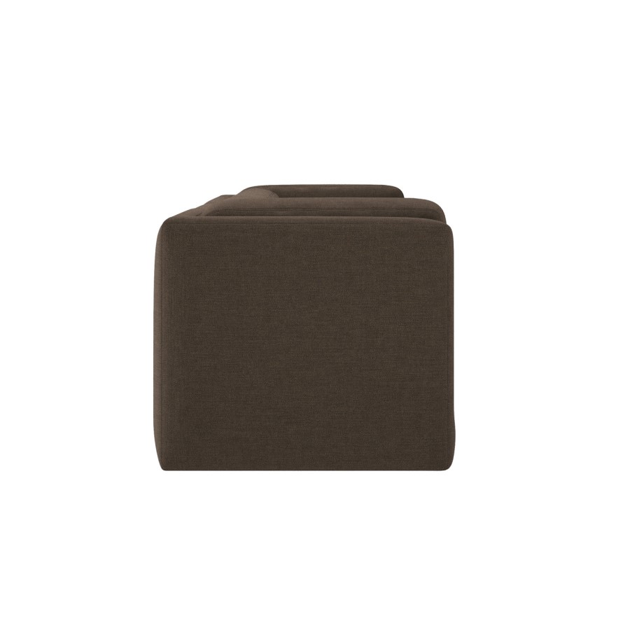 Brown Chenille 4 Seater Modular Sofa - Cameron