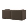 Brown Chenille 3 Seater Modular Sofa - Cameron