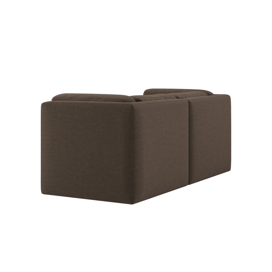 Brown Chenille 3 Seater Modular Sofa - Cameron