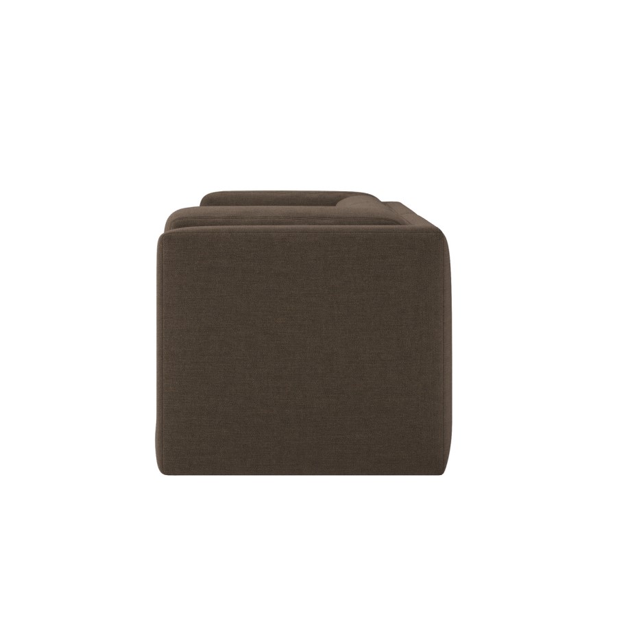 Brown Chenille 3 Seater Modular Sofa - Cameron