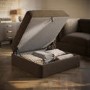 Brown Chenille Ottoman Storage Footstool - Cameron