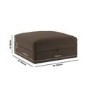 Brown Chenille Ottoman Storage Footstool - Cameron